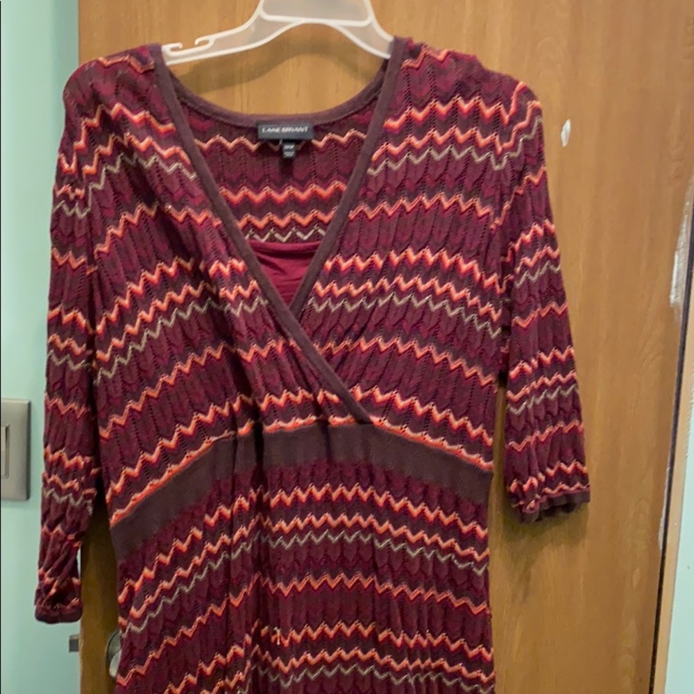 Knee length sweater dress